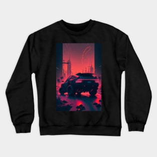 80s Retro-Futuristic Car Crewneck Sweatshirt